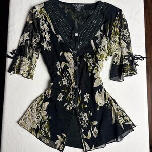 Simply Irresistible Green and Black Fairy Blouse-PM